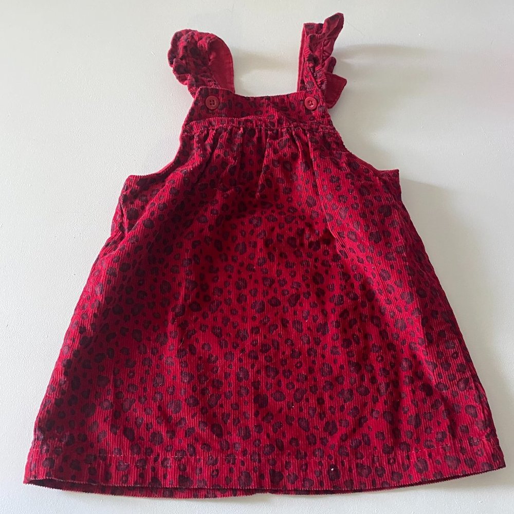Carter's Red Corduroy Cheetah Print Dress
